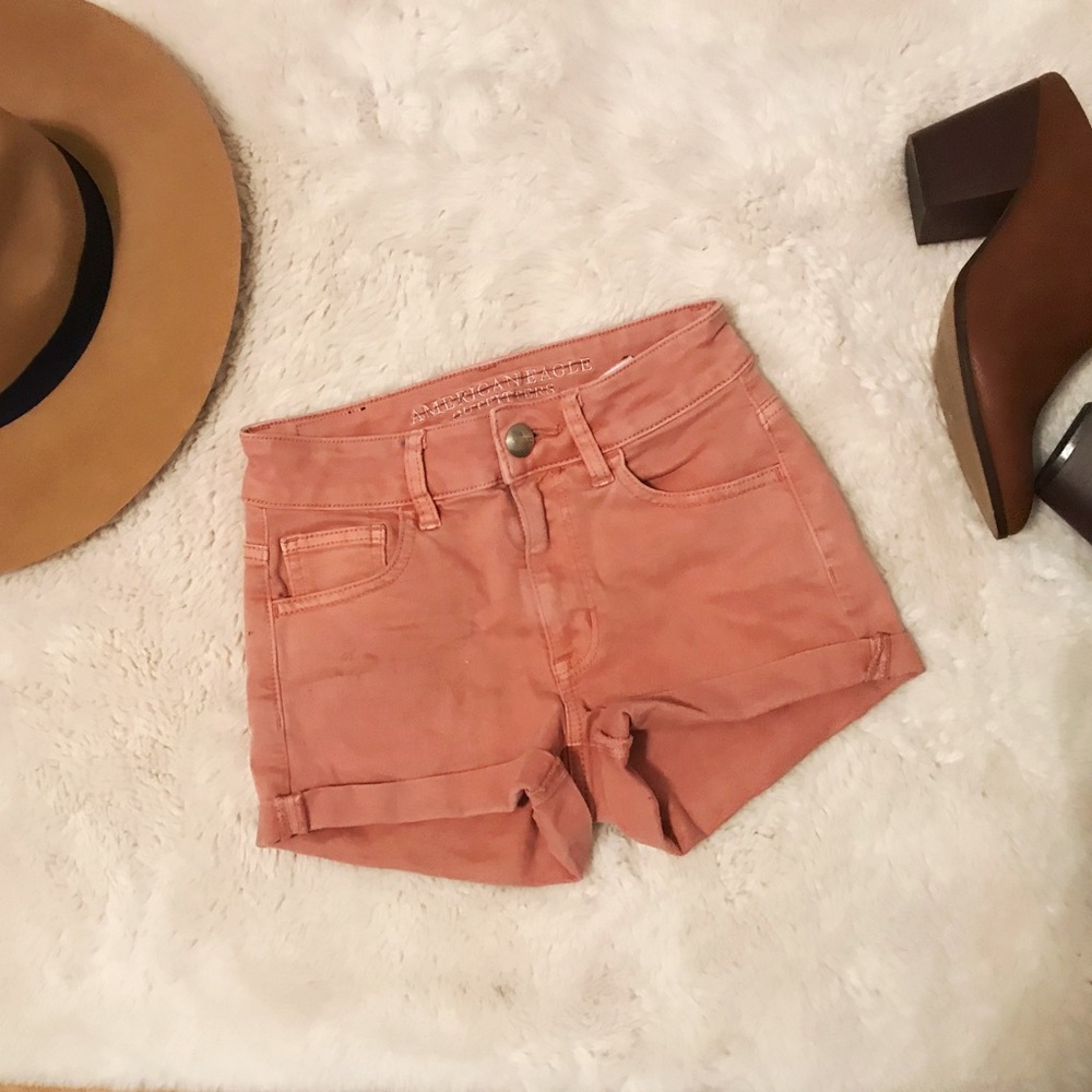 American Eagle Blush High Waisted Shorts